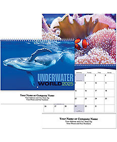 Promotional Wall Calendars: Underwater World Spiral Wall Calendar